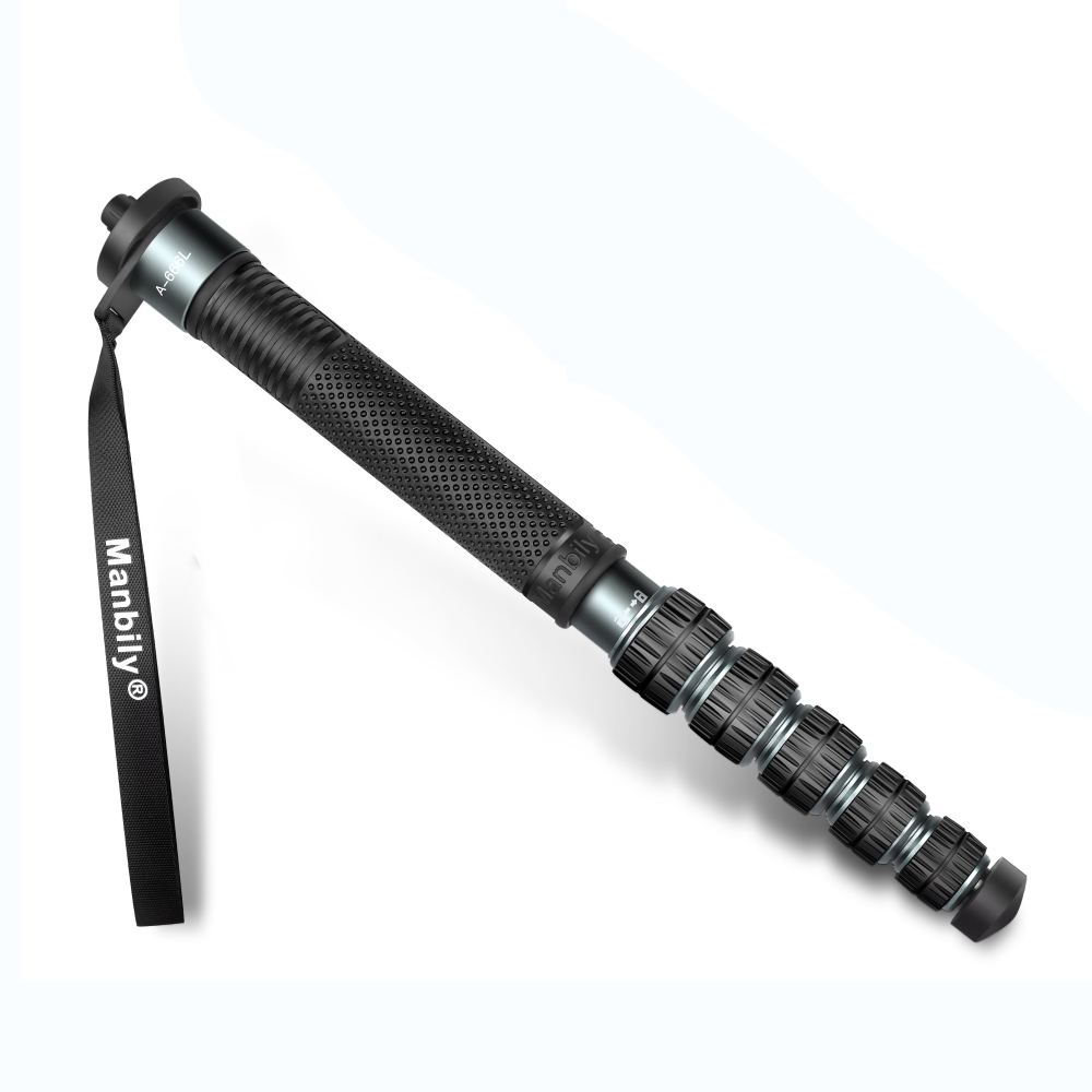 Manbily Camera Monopod Aluminum Alloy 32mm Tube, Max. 33lbs (GRAY) A-666L