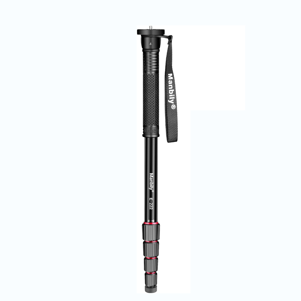 Manbily Camera Monopod, E-222 (Red&Black）