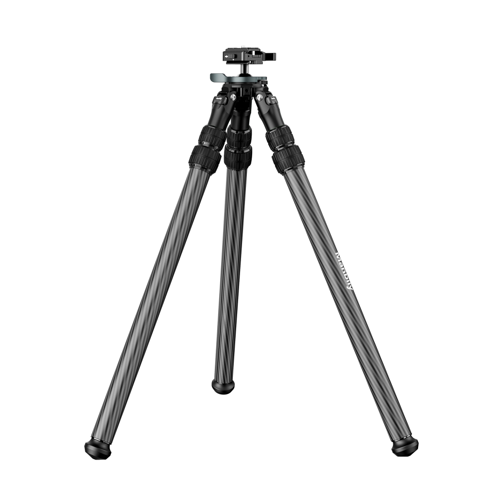 Manbily QM-2836 Carbon Fiber Inverted Hunting Tripod , 36mm Max Tube with 45mm Ball Head & Picatinny to Arca Swiss Adapters