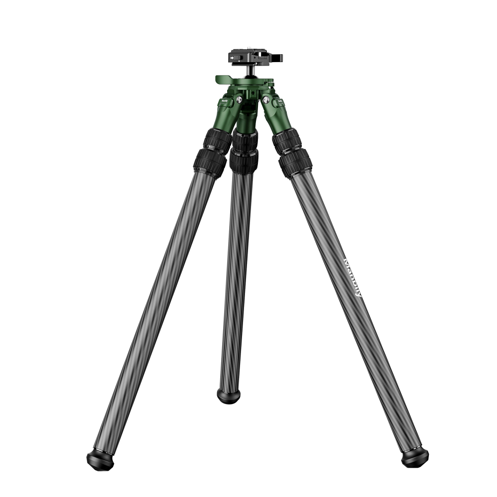Manbily QM-2836 Carbon Fiber Inverted Hunting Tripod , 36mm Max Tube with 45mm Ball Head & Picatinny to Arca Swiss Adapters