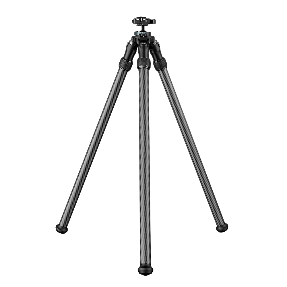 Manbily QM-2832 Carbon Fiber Inverted Hunting Tripod, 32mm Max Tube with 45mm Ball Head & Picatinny to Arca Swiss Adapters, 2 Sections