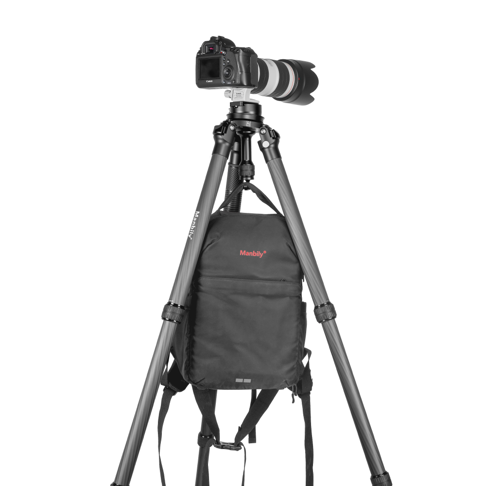 Manbily MT-364+BY-75 Carbon Fiber Heavy Duty Tripod, 36mm Max Tube Diameter with 75mm Platform Bowl Leveling Head