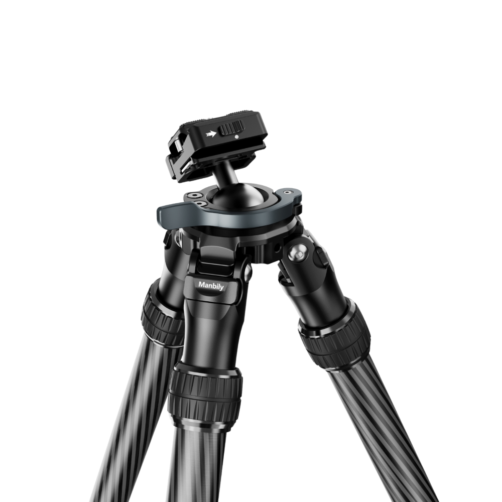 Manbily QM Inverted Carbon Fiber Hunting Tripod, Picatinny / Arca Compatible