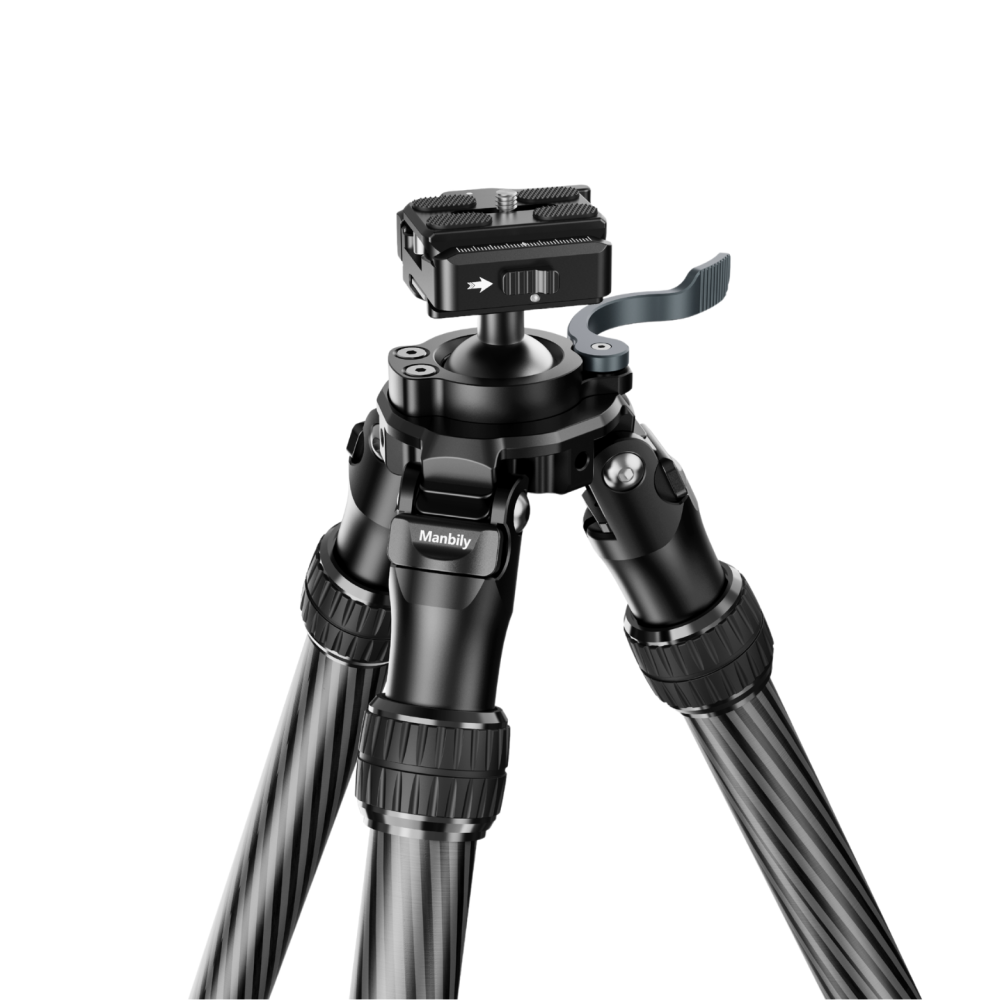 Manbily QM Inverted Carbon Fiber Hunting Tripod, Picatinny / Arca Compatible