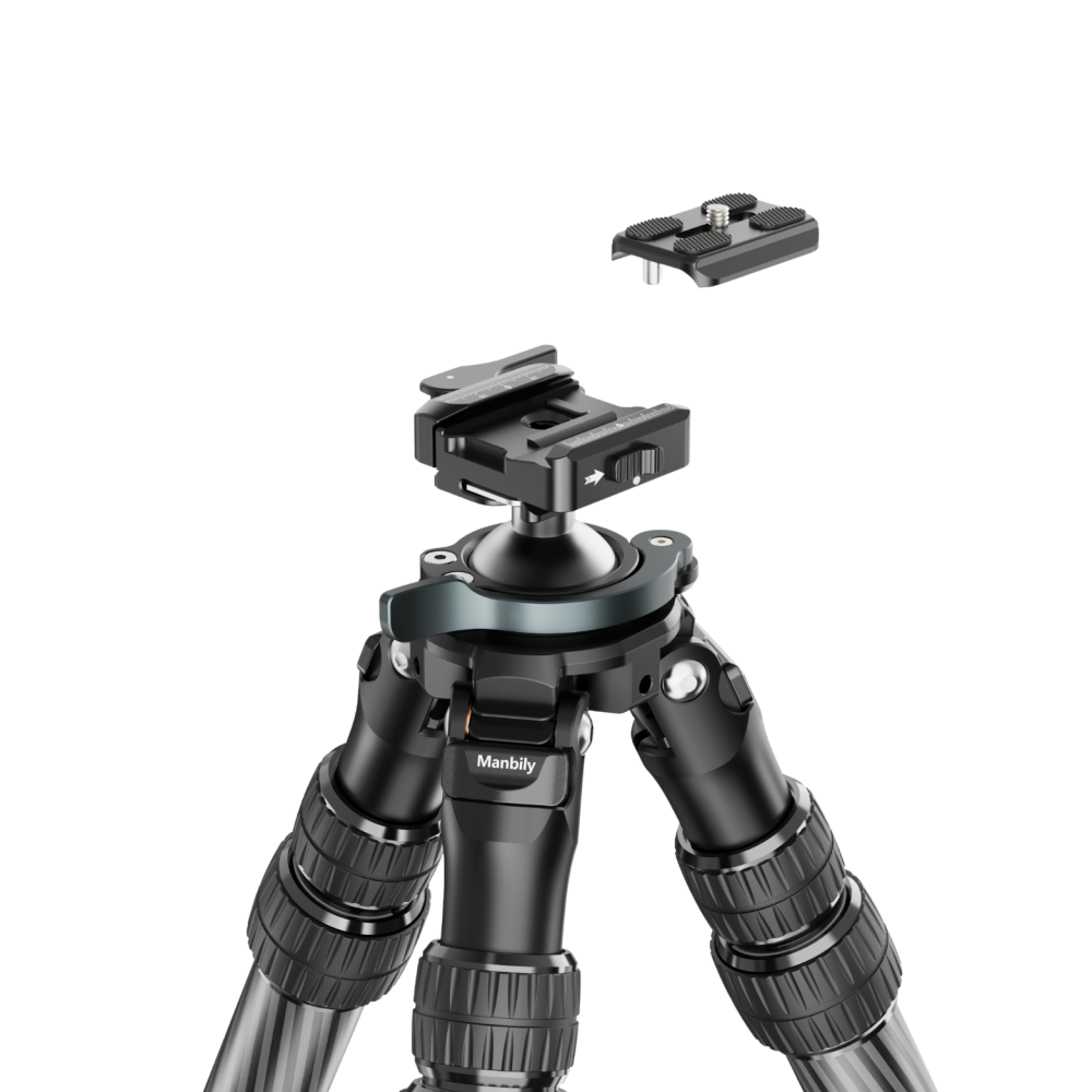 Manbily QM Inverted Carbon Fiber Hunting Tripod, Picatinny / Arca Compatible