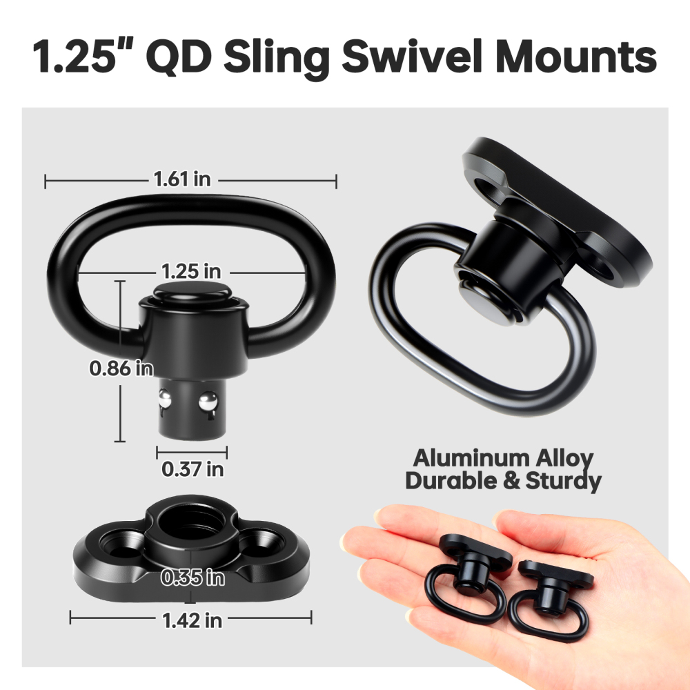 Tactical Two Point Quick Detach Sling Strap Release Dual Point Rifle Gun Sling