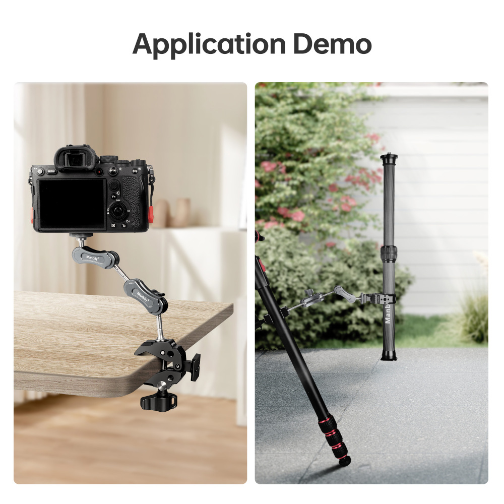 Manbily Multi-Function Super Clamp Mount with Magic Arm for Photography Accessories
