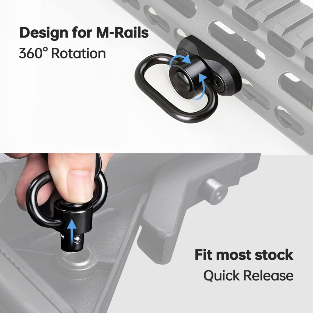 Tactical Two Point Quick Detach Sling Strap Release Dual Point Rifle Gun Sling