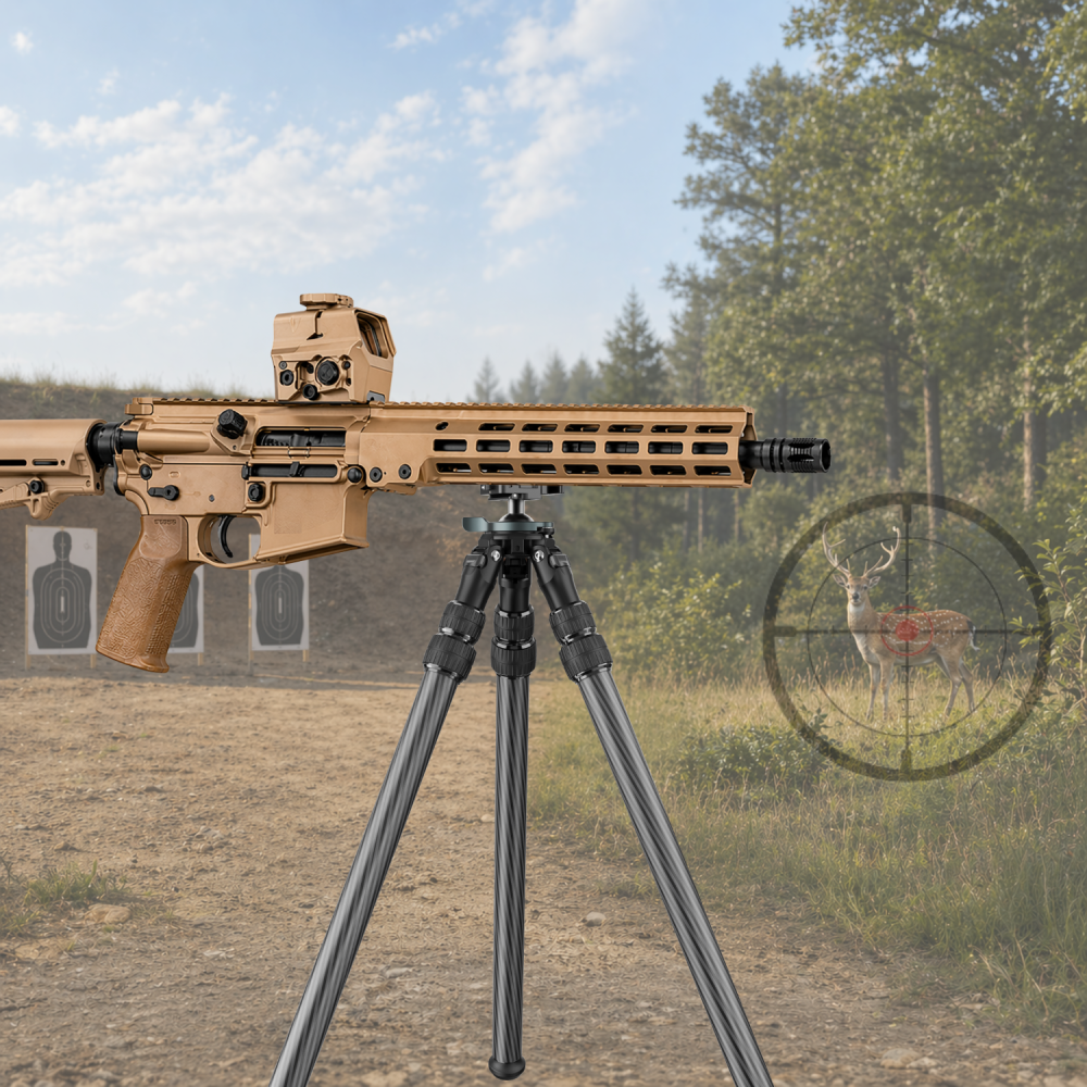 QM Inverted Carbon Fiber Hunting Tripod
