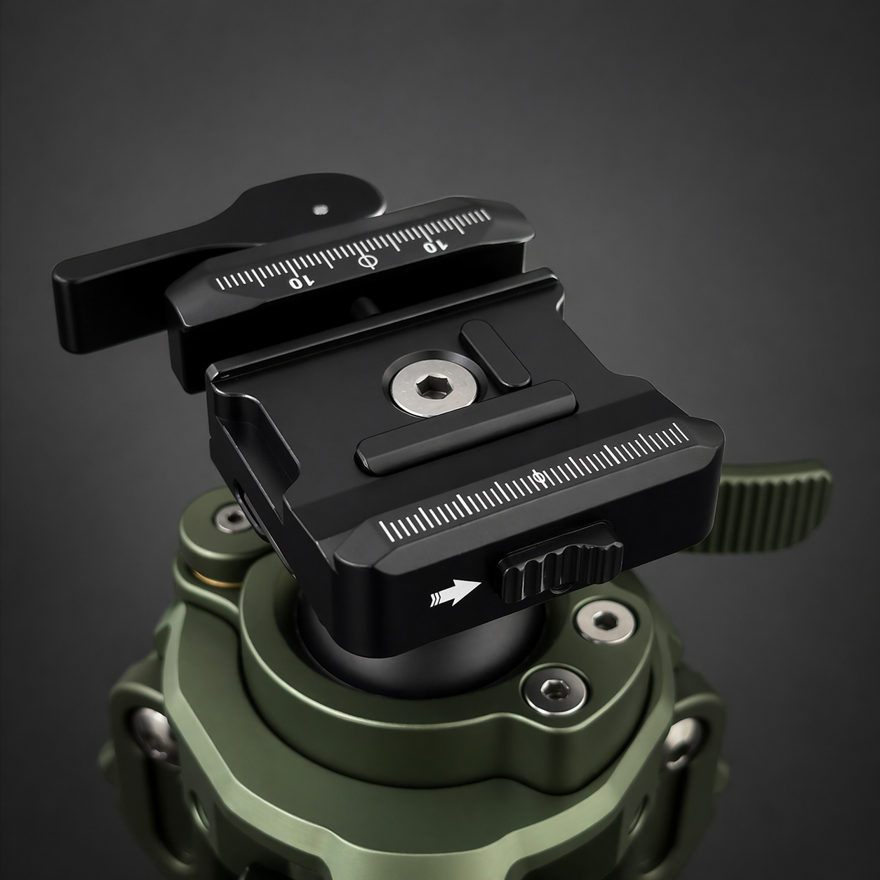 Picatinny slot and Arca interface quick release plate
