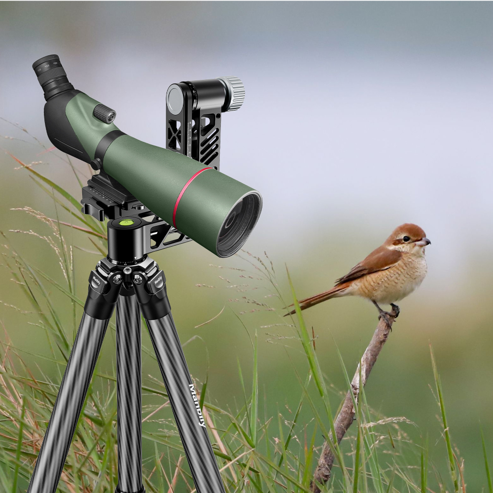 Manbily WZ-324 Carbon Fiber Tripod & GH-3 Gimbal Head Set for Bird Photography, Wildlife Shooting and Telephoto Lens Support
