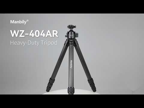 Manbily WZ-404AR Heavy-Duty Carbon Fiber Hunting Tripod, Max 40mm Leg Tube, 66lbs/30kg Max Load, 55mm Large Ball Head