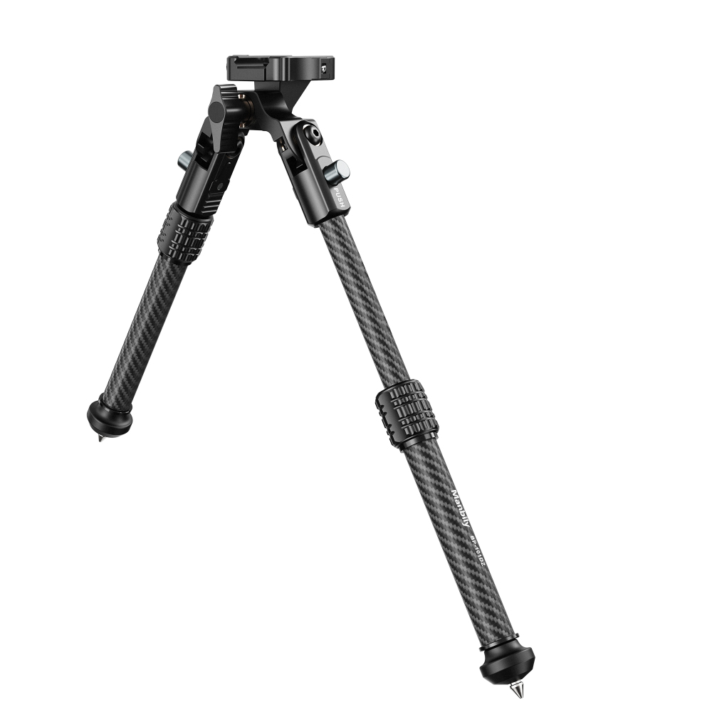 Manbily BP‑101DZ Carbon Fiber Hunting Inverted Bipod, Max. Load 33Lbs/15Kg, Picatinny Adapter, 2 Sections