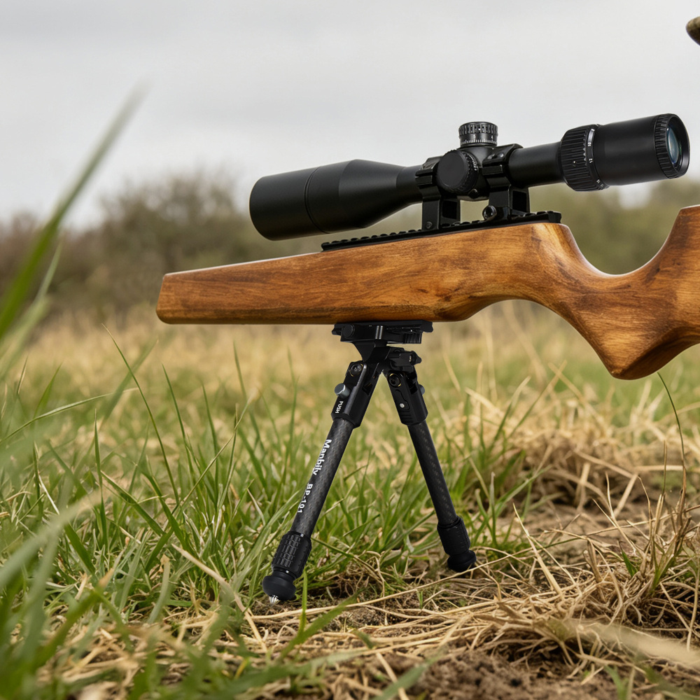 Manbily BP-101 Lightweight Carbon Fiber Hunting Bipod, 15KG/33lbs Heavy Load, 16mm Max Tube