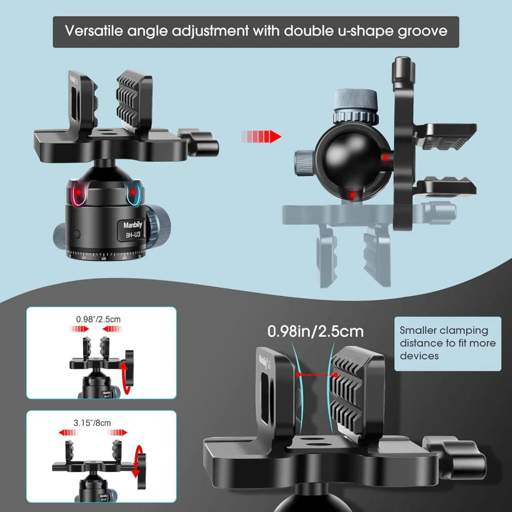Manbily WZ-2836 Carbon Fiber Inverted Tripod, 63in 36mm Max Tube, 3 sections, Tripod Only