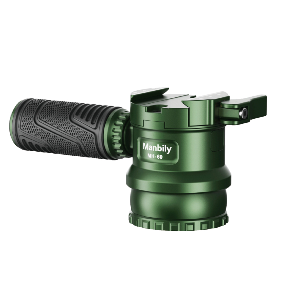 Manbily MH Series Hemispherical Ball Head, Shooting Tripod Ball Head with Arca-Swiss Rail, Damping & Anti-Backlash Function, Large Diameter Hemisphere