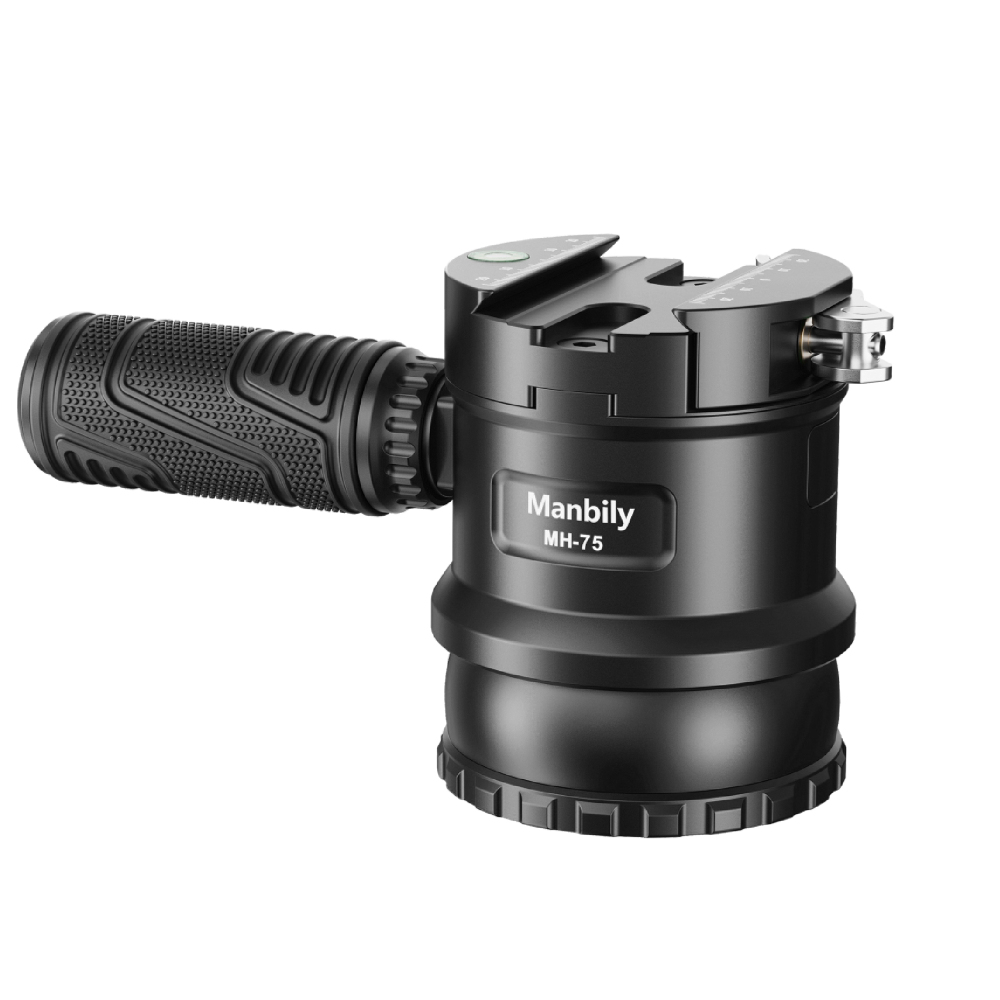 Manbily MH Series Hemispherical Ball Head, Shooting Tripod Ball Head with Arca-Swiss Rail, Damping & Anti-Backlash Function, Large Diameter Hemisphere