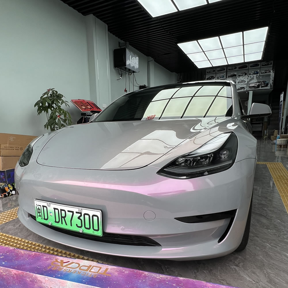 TOPCAR Magic Candy Color Flip Volcano Grey PET Vinyl Wrap