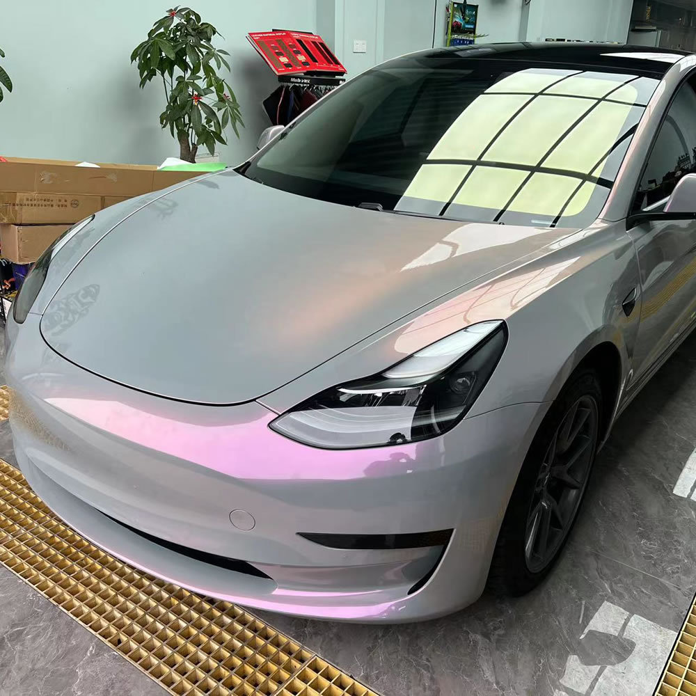 TOPCAR Magic Candy Color Flip Volcano Grey PET Vinyl Wrap