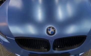 TOPCAR Satin Metallic Mist Blue Vinyl Wrap Film