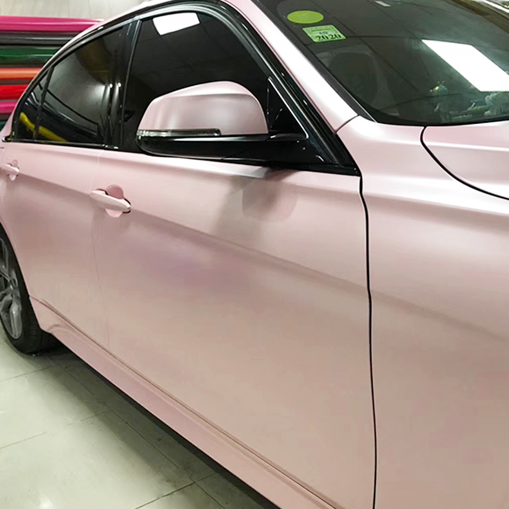 TOPCAR Satin Metallic Sakura Pink Vinyl Wrap Film