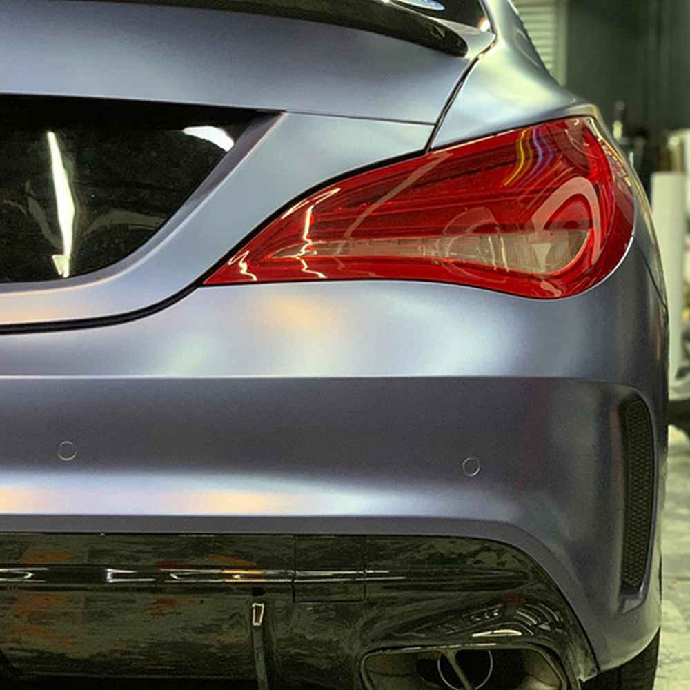 TOPCAR Satin Metallic Midnight Blue Vinyl Wrap Film