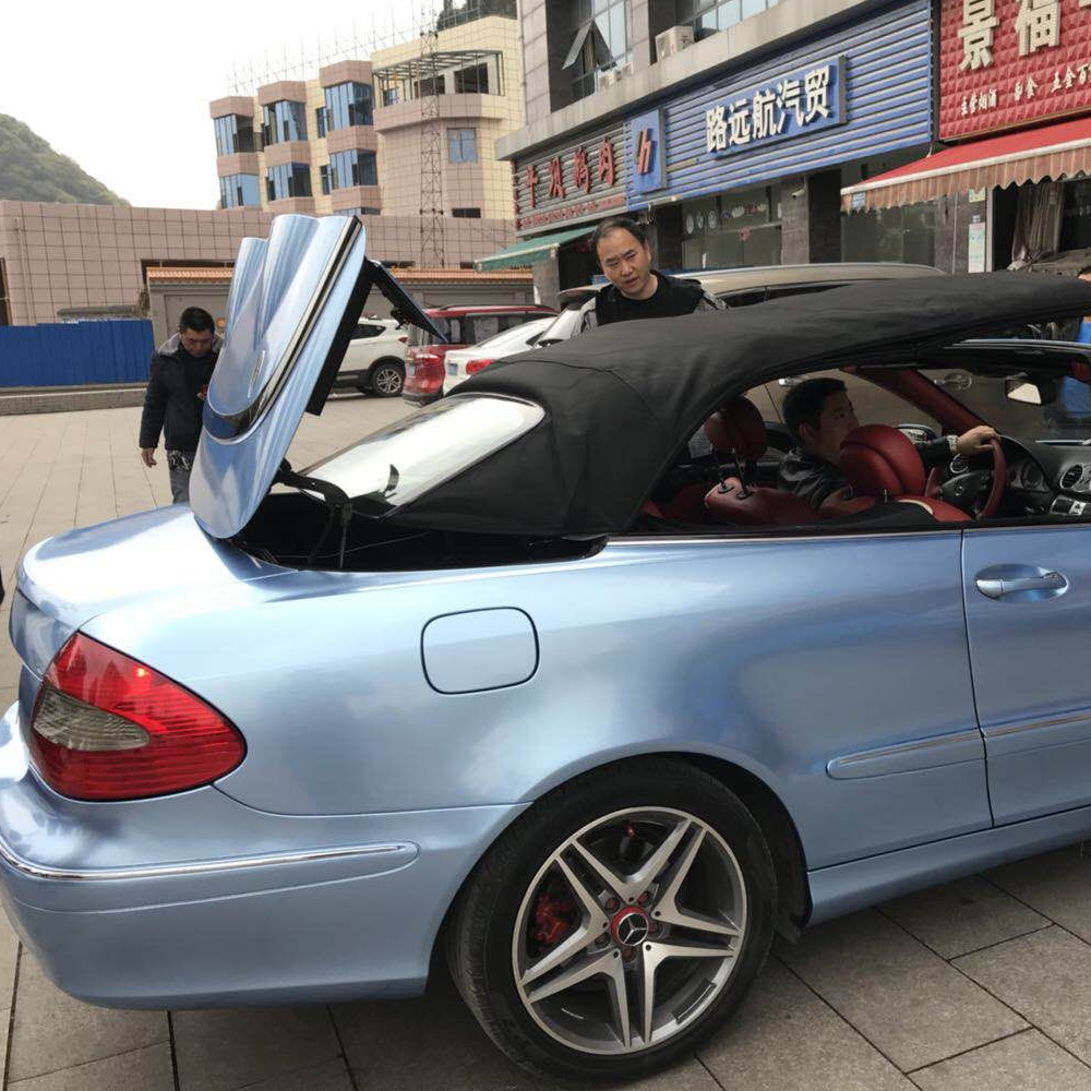 TOPCAR Satin Metallic Mist Blue Vinyl Wrap Film