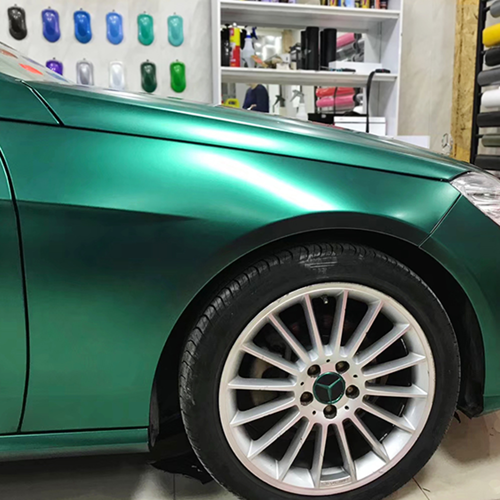 TOPCAR Satin Metallic Emerald Vinyl Wrap Film