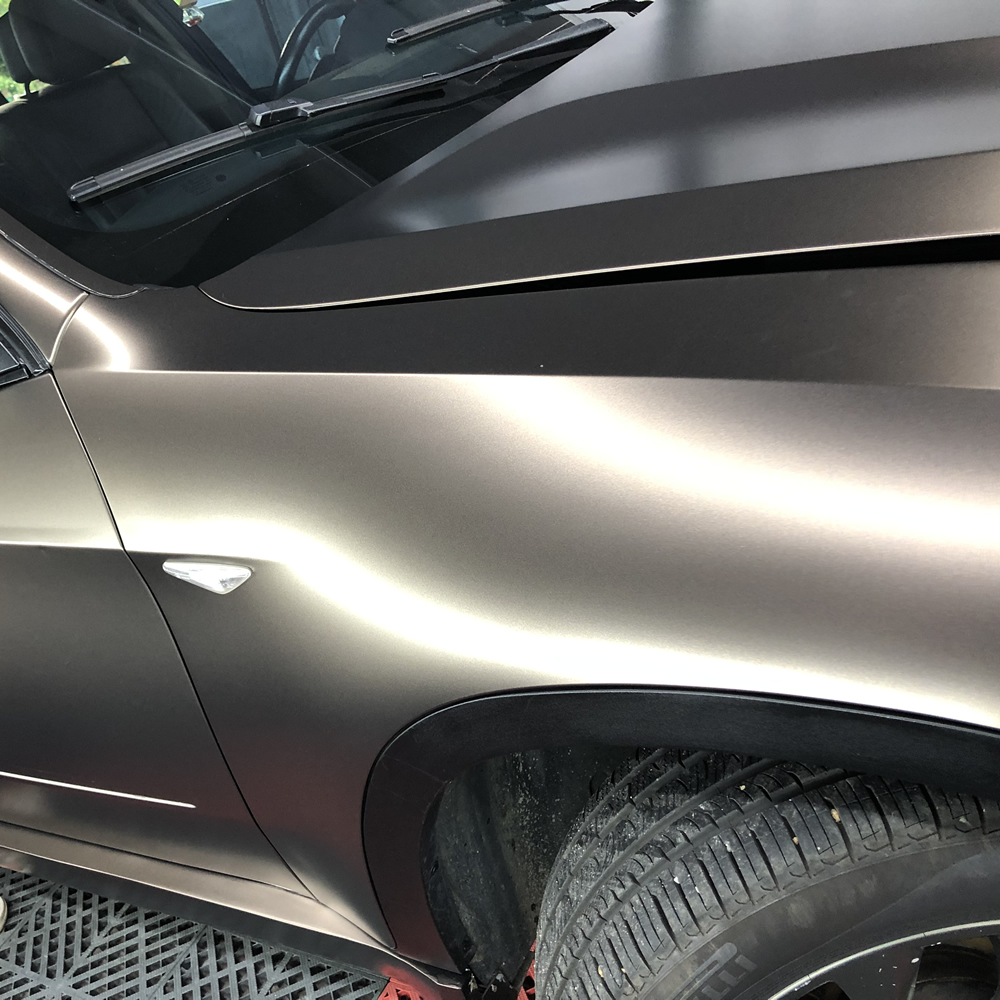 TOPCAR Satin Metallic Golden Brown Vinyl Wrap Film