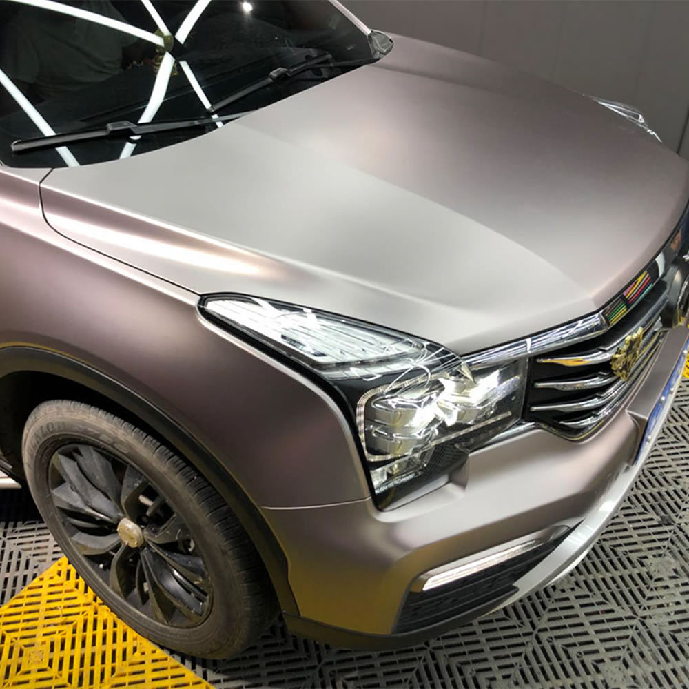 TOPCAR Satin Metallic Grey Vinyl Wrap Film
