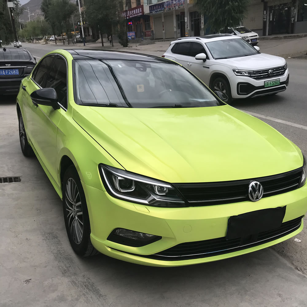 TOPCAR Magic Gold Lemon Yellow Vinyl Wrap