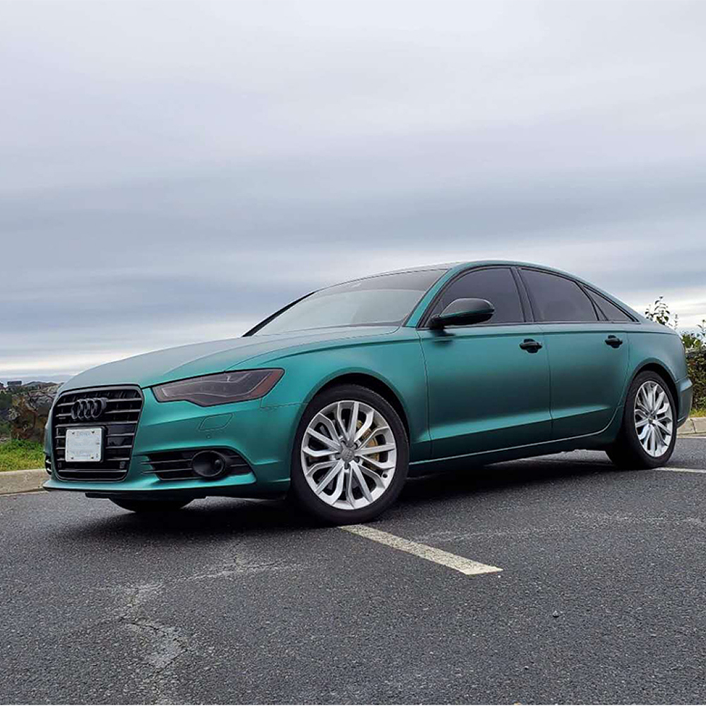 TOPCAR Satin Metallic Emerald Vinyl Wrap Film
