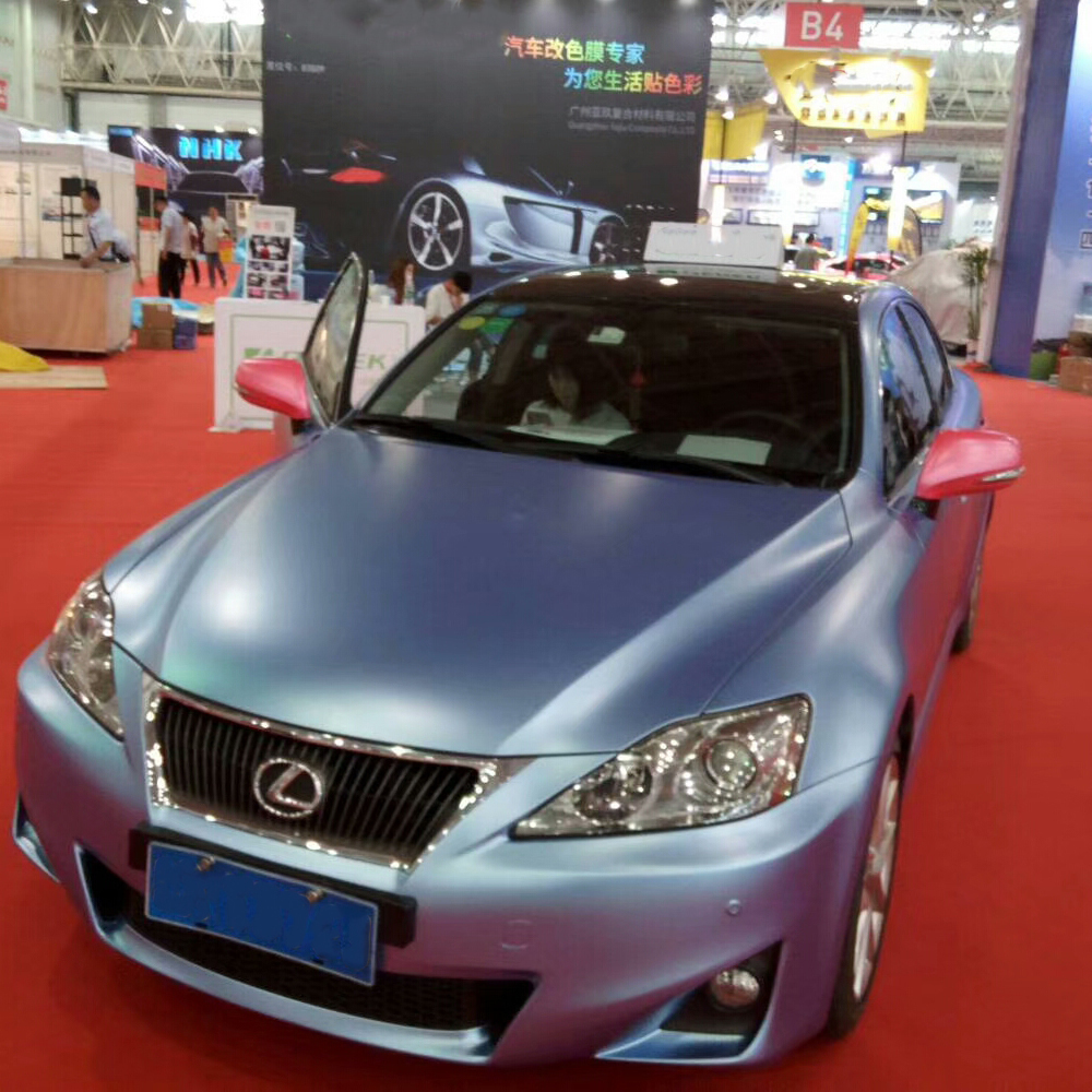 TOPCAR Satin Metallic Mist Blue Vinyl Wrap Film
