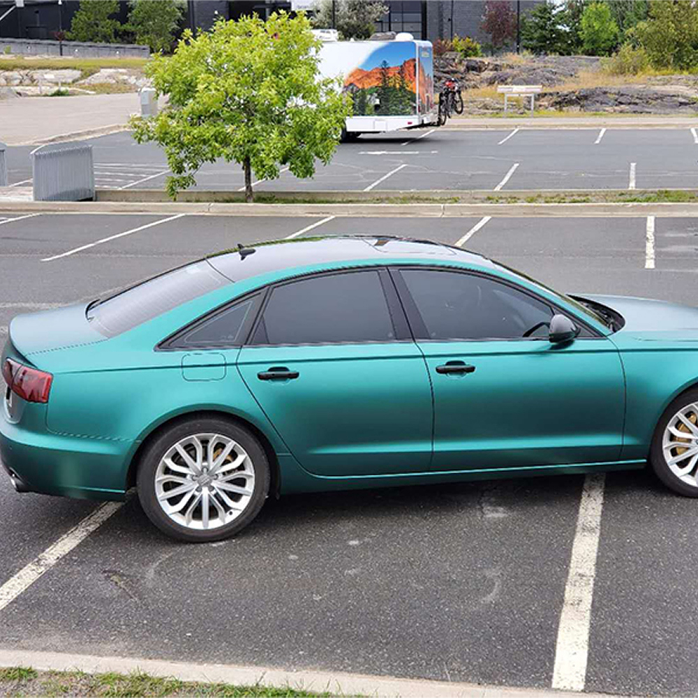 TOPCAR Satin Metallic Emerald Vinyl Wrap Film