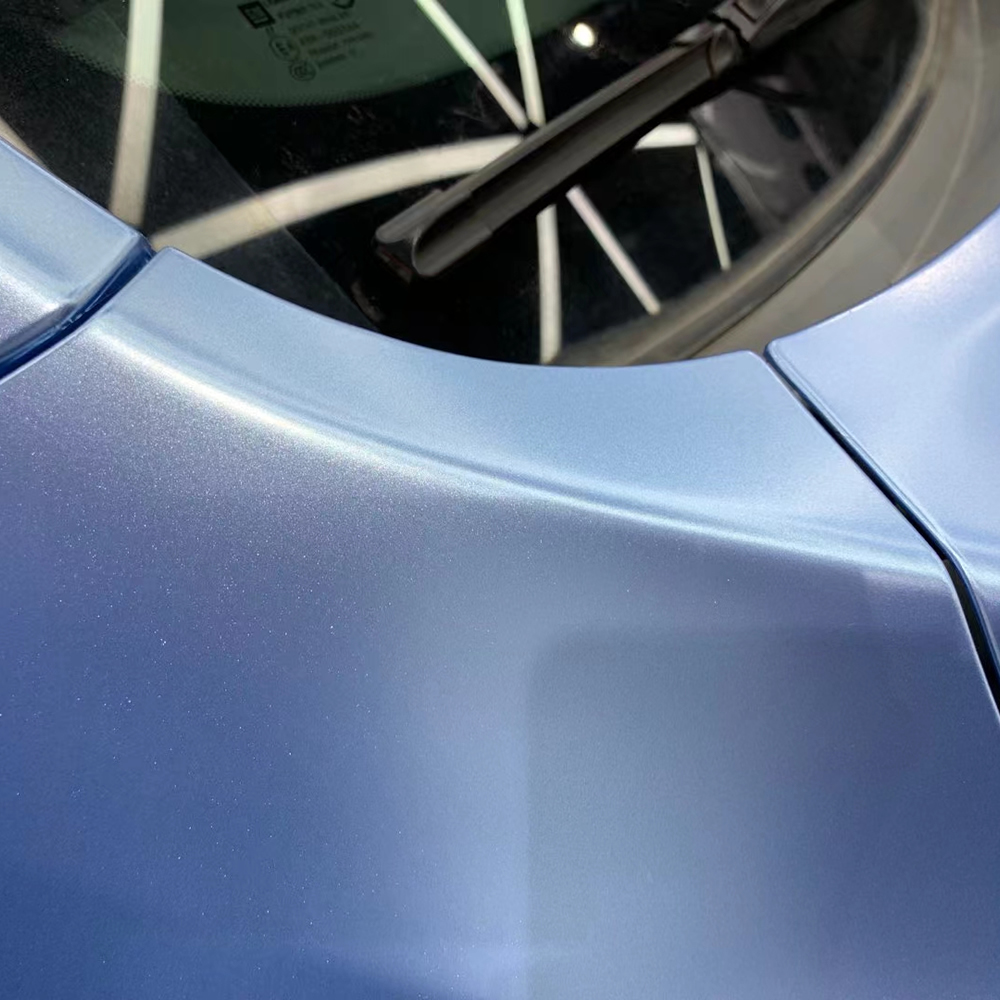 TOPCAR Satin Metallic Mist Blue Vinyl Wrap Film