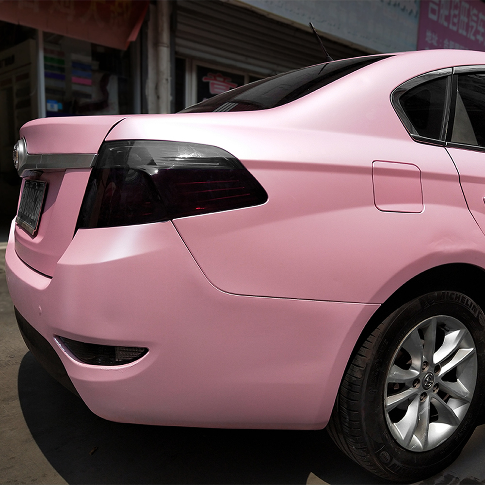 TOPCAR Satin Metallic Sakura Pink Vinyl Wrap Film