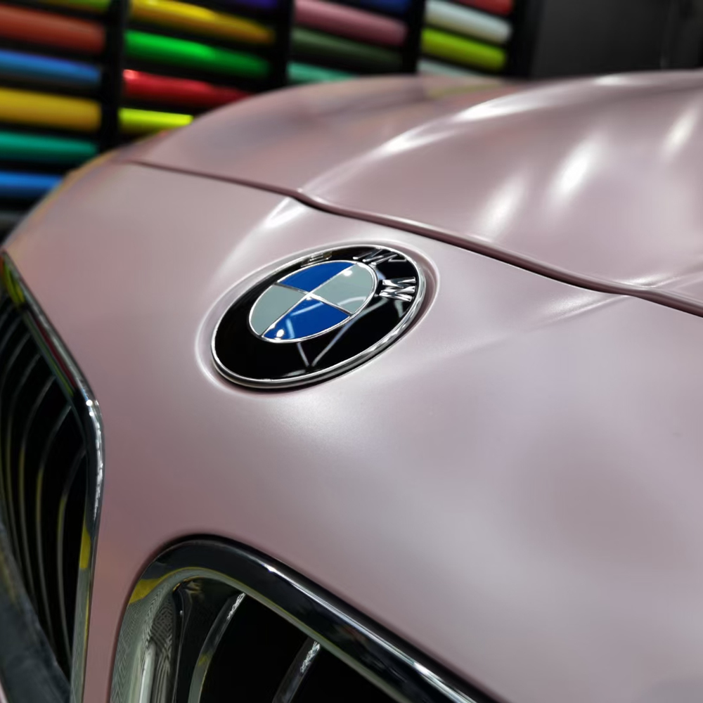 TOPCAR Satin Metallic Sakura Pink Vinyl Wrap Film
