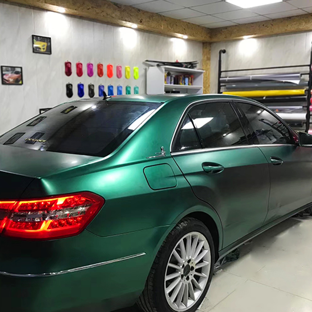 TOPCAR Satin Metallic Emerald Vinyl Wrap Film