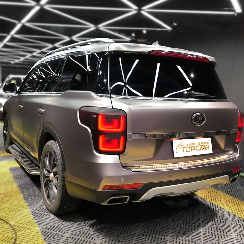 TOPCAR Satin Metallic Grey Vinyl Wrap Film
