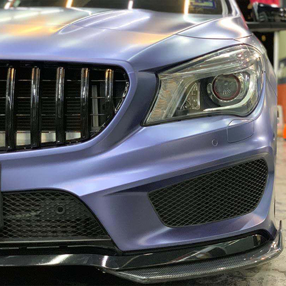 TOPCAR Satin Metallic Midnight Blue Vinyl Wrap Film