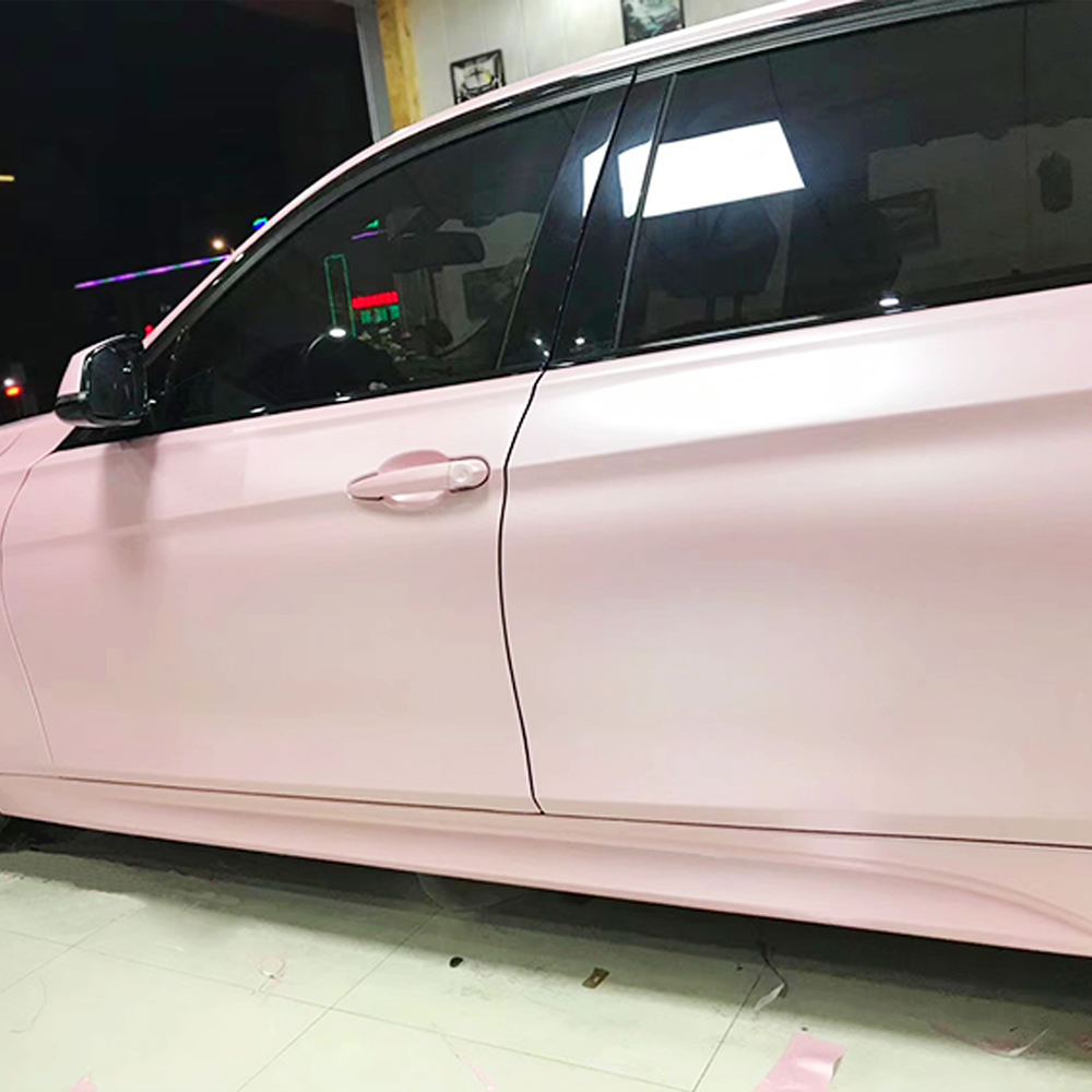 TOPCAR Satin Metallic Sakura Pink Vinyl Wrap Film