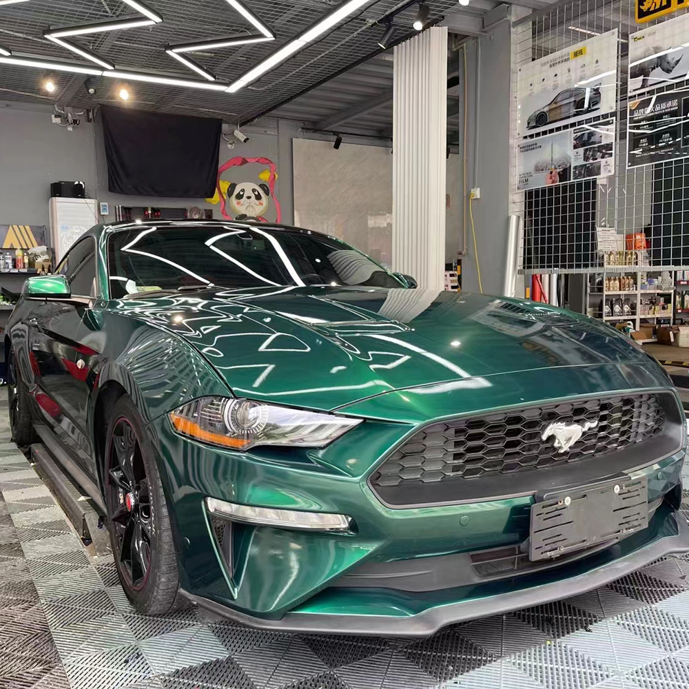 TOPCAR Satin Metallic Glossy Agate Green Vinyl Wrap Film