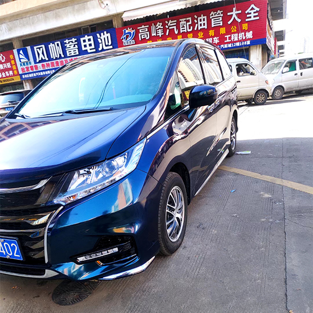 TOPCAR Satin Metallic Glossy Galaxy Blue Vinyl Wrap Film