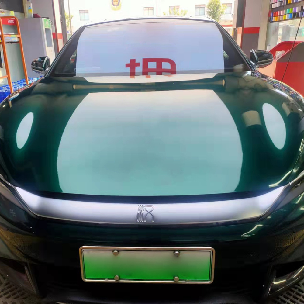 TOPCAR Satin Metallic Glossy Agate Green Vinyl Wrap Film