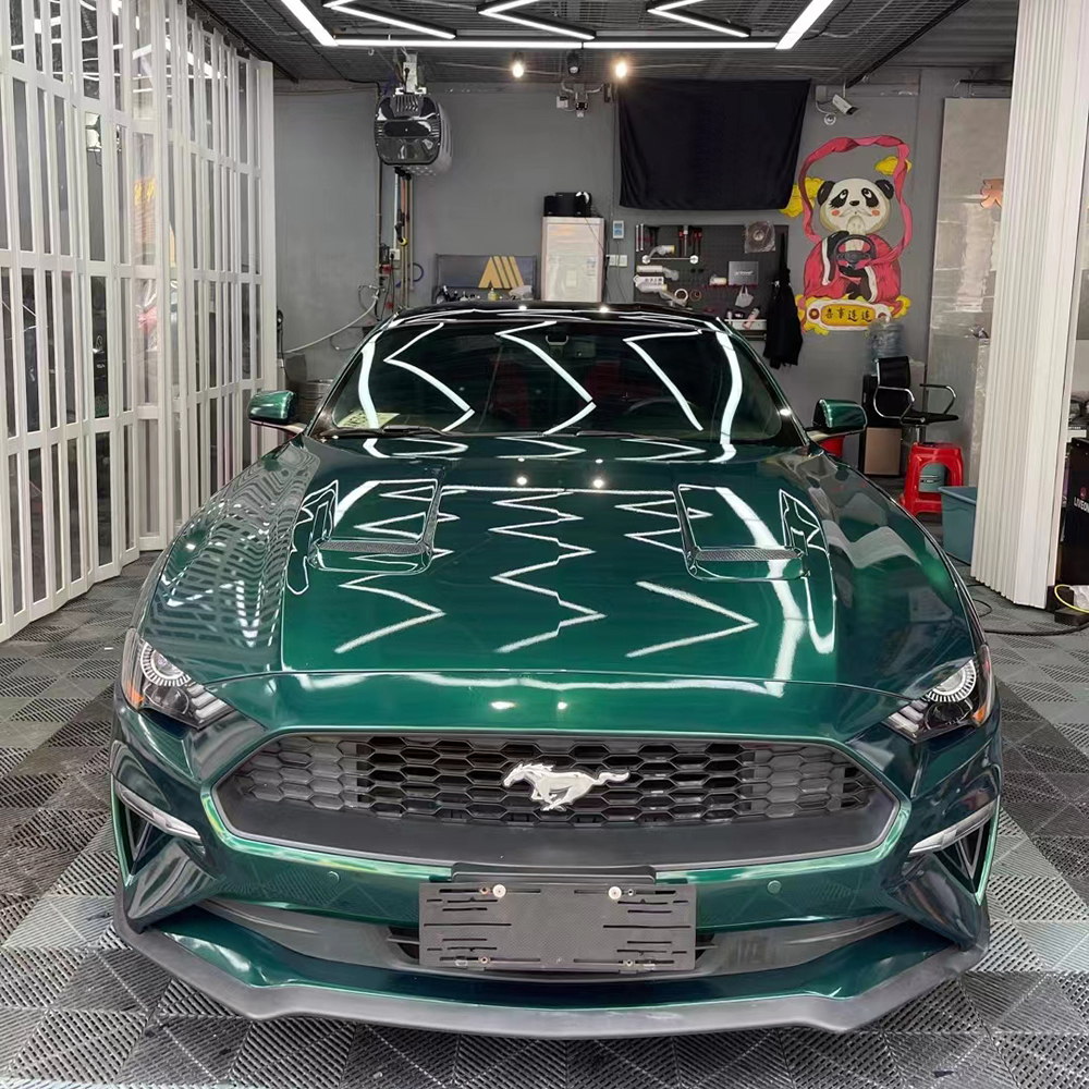 TOPCAR Satin Metallic Glossy Agate Green Vinyl Wrap Film