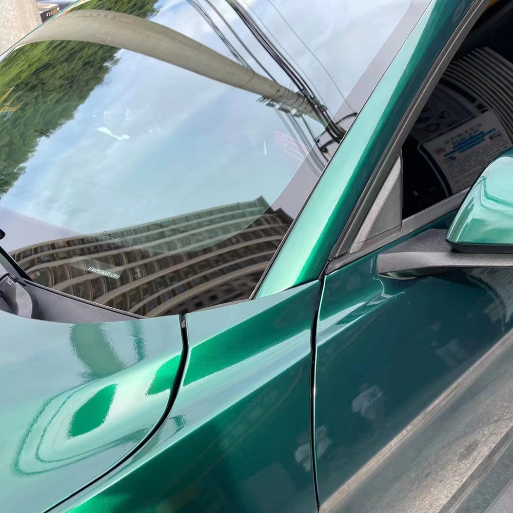 TOPCAR Satin Metallic Glossy Agate Green Vinyl Wrap Film