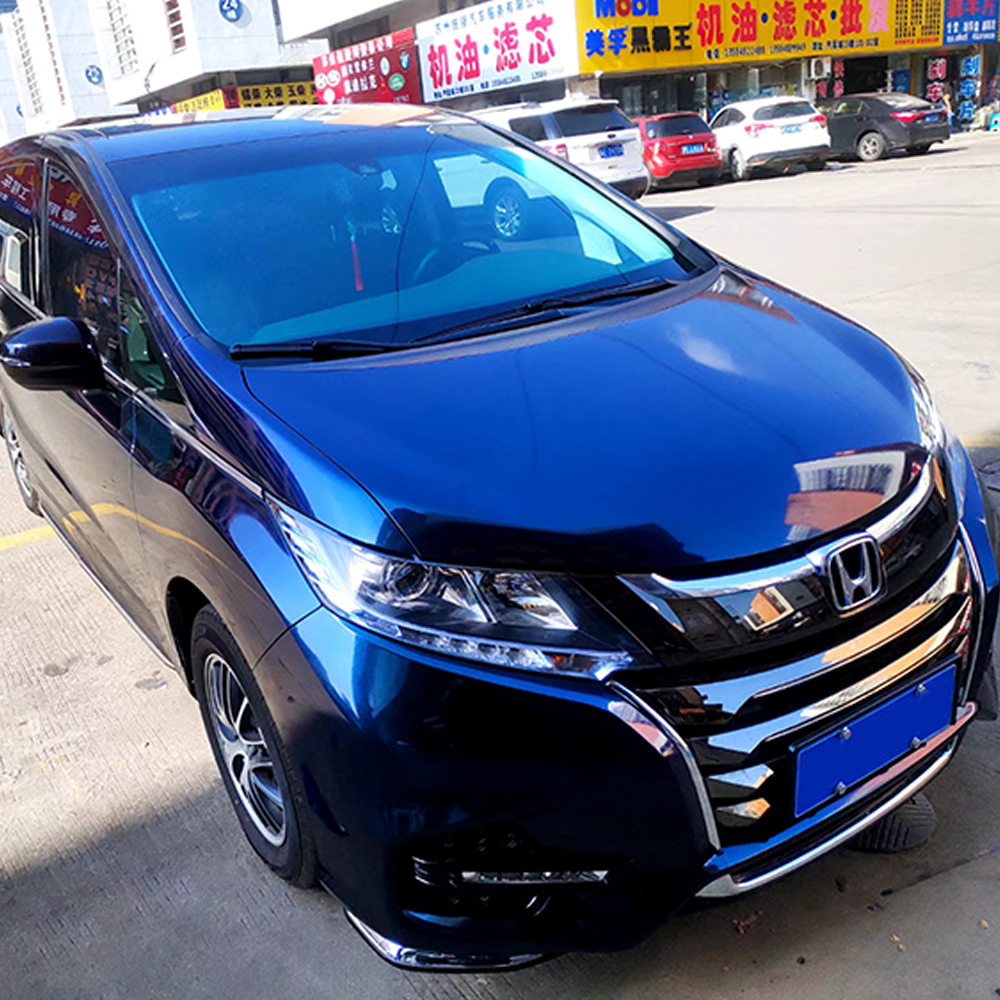 TOPCAR Satin Metallic Glossy Galaxy Blue Vinyl Wrap Film