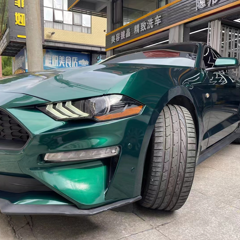 TOPCAR Satin Metallic Glossy Agate Green Vinyl Wrap Film