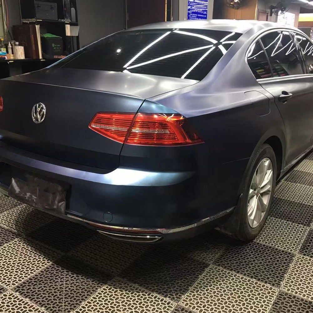 TOPCAR Matte Metallic Midnight Blue Vinyl Wrap Film