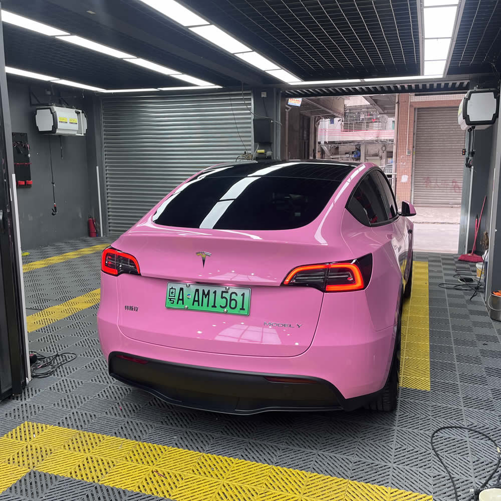 TOPCAR Super Gloss Peach Pink Vinyl Wrap Film
